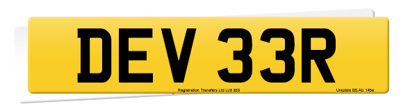Registration number DEV 33R